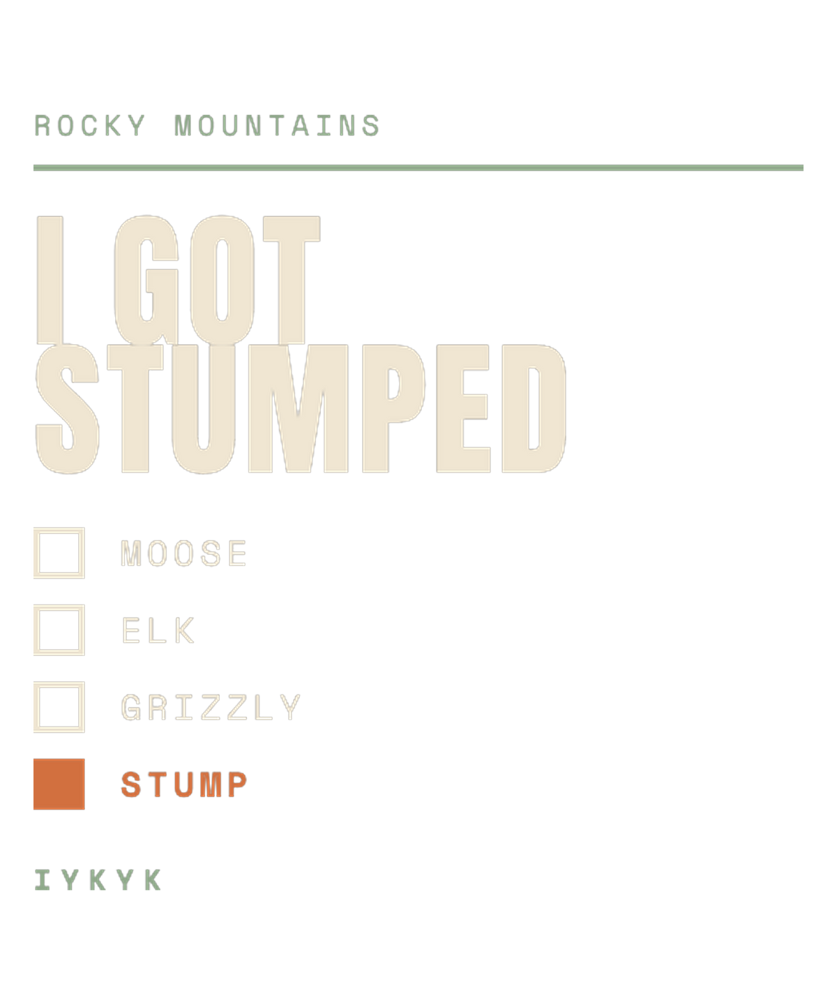 I Got Stumped Rocky Mountains Checklist Tee - Unisex Short Sleeve