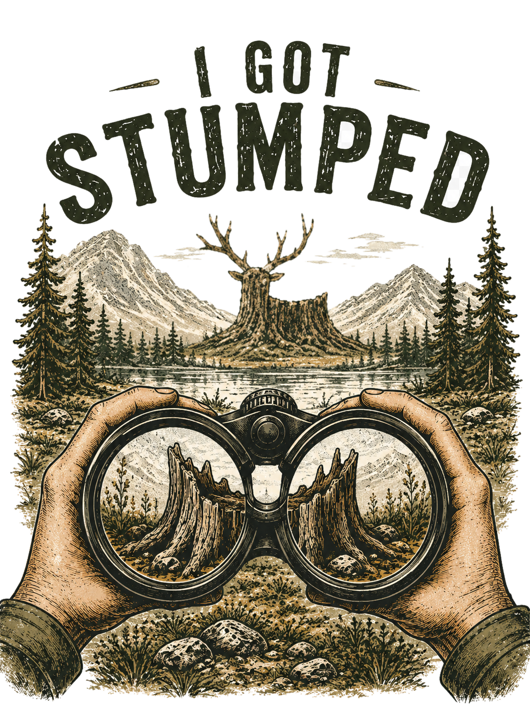 I Got Stumped Glassed tee design