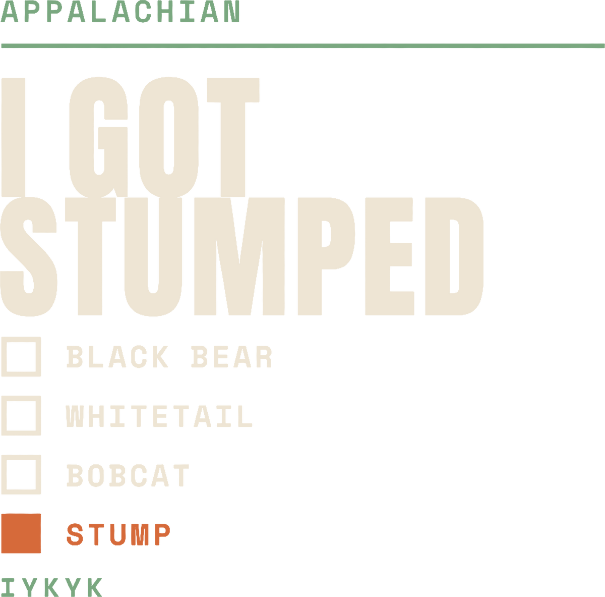 I Got Stumped Appalachian artwork