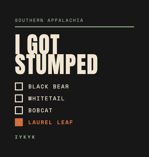I Got Stumped Southern Appalachia regional checklist artwork